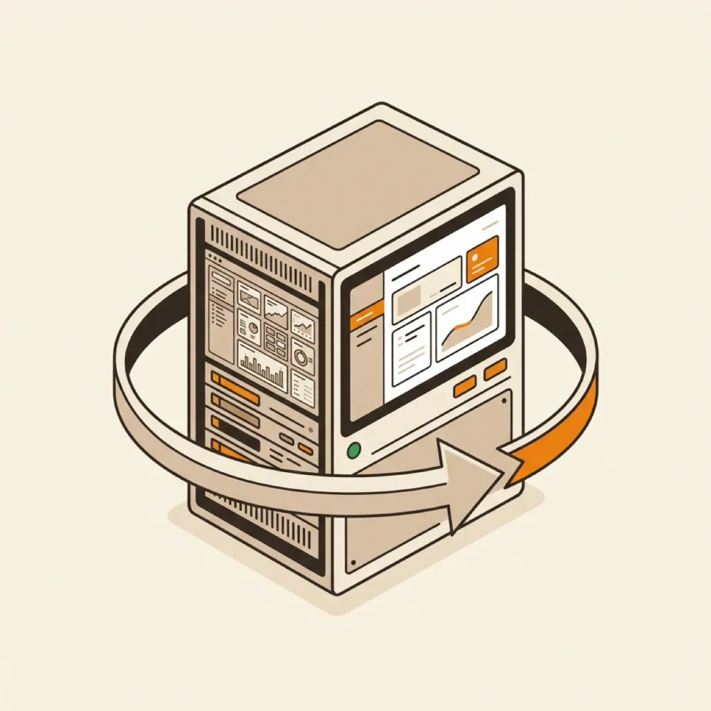 Converting a server's control panel in place