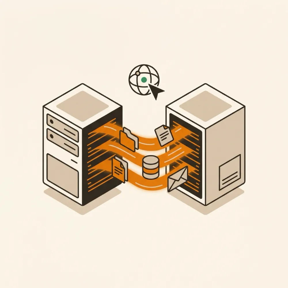 Migrating hosting accounts to a new server